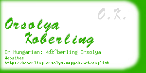 orsolya koberling business card